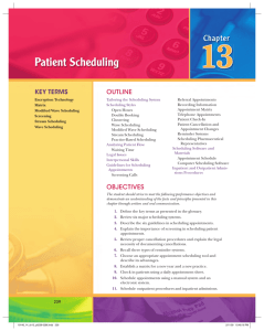 Patient Scheduling