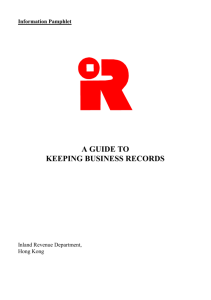 A Guide to Keeping Business Records (booklet)