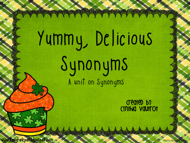 Yummy Delicious Synonyms