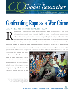 Confronting Rape as a War Crime