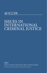 issues in international criminal justice