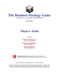 The Business Strategy Game - CSU Channel Islands Extended