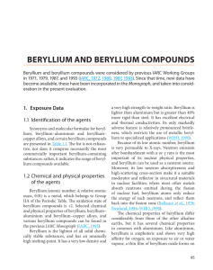 beryllium and beryllium compounds