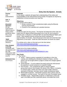 Entry Into the System: Arrests