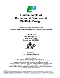Fundamentals of Geothermal Wellfield Design