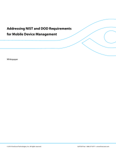 Addressing NIST and DOD Requirements for Mobile