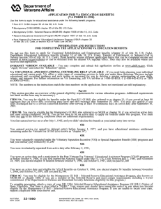 application form VA 22-1990