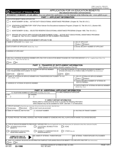 Form 22-1990 Application for VA Education Benefits