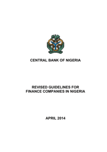 Revised Guidelines for Finance Companies in Nigeria