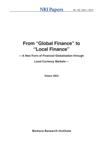"Global Finance" to "Local Finance"