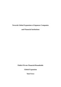 Towards Global Expansions of Japanese Companies and Financial