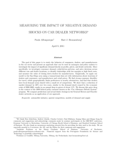 MEASURING THE IMPACT OF NEGATIVE DEMAND SHOCKS ON