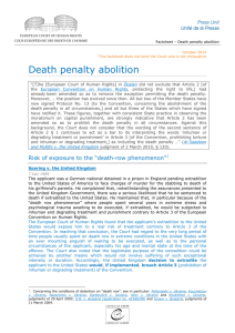 Death penalty abolition - European Court of Human Rights