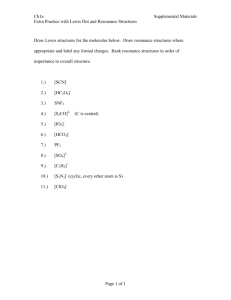 Ch1a Supplemental Materials Extra Practice with Lewis Dot and