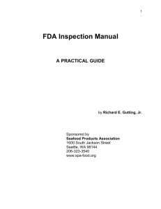 FDA Inspection Manual - Seafood Products Association