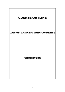 Law of Banking and Payments