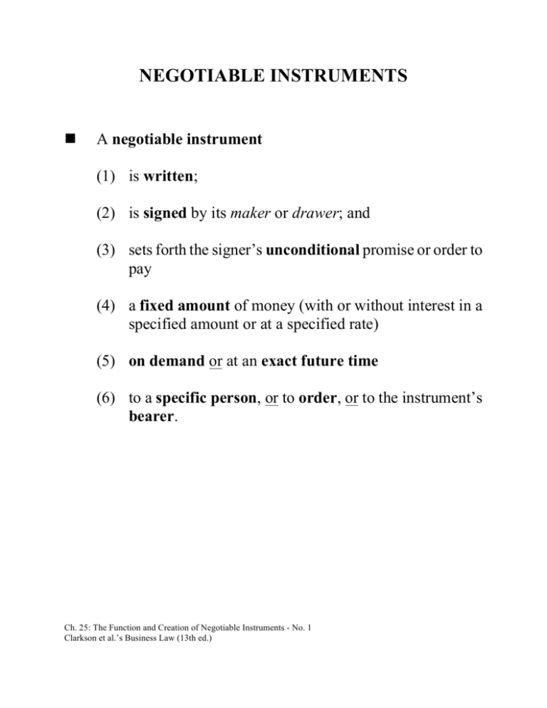 negotiable-instruments