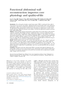 Functional abdominal wall reconstruction improves core