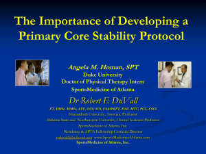 The Importance Of Developing A Primary Core Stability Protocol