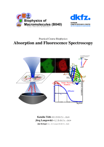 Absorption and Fluorescence Spectroscopy