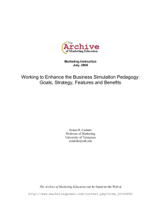 Working to Enhance the Business Simulation Pedagogy