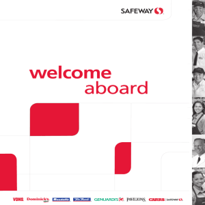 welcome aboard - Safeway Careers