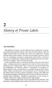 History of Private Labe!s