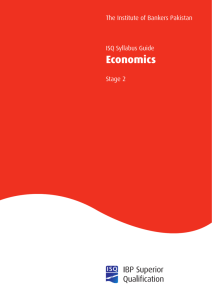Economics - The Institute of Bankers Pakistan
