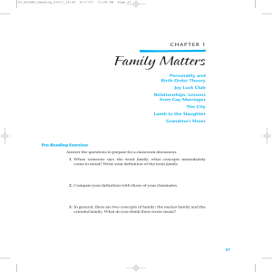 Family Matters - The University of Michigan Press