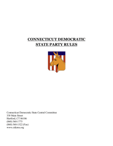 CONNECTICUT DEMOCRATIC STATE PARTY RULES