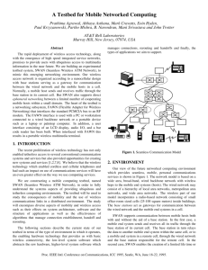 A Testbed for Mobile Networked Computing