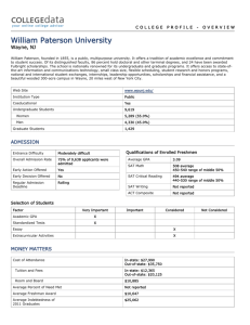 William Paterson University College Profile Print Version