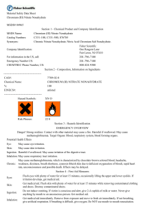 Material Safety Data Sheet Chromium (III) Nitrate Nonahydrate
