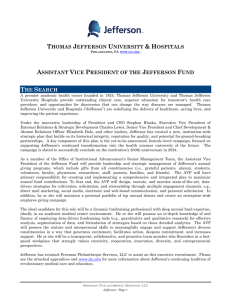 Thomas Jefferson position profile AVP Jefferson Fund3