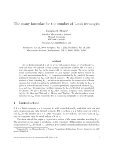 The many formulae for the number of Latin rectangles