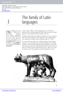 The family of Latin languages - Education & Schools Resources