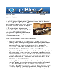 MEC Weekly Update June 6, 2014 Fellow Pilots of JetBlue, This