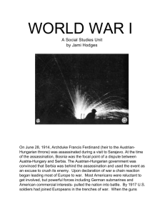 World War I: A High School Social Studies Unit