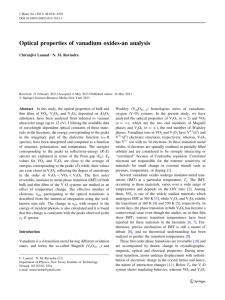 Optical properties of vanadium oxides-an analysis