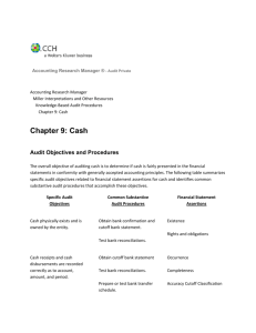Chapter 9: Cash