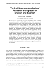 Topical Structure Analysis of Academic Paragraphs in English and