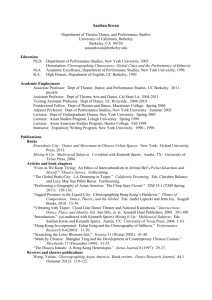 View Curriculum Vitae - Theater, Dance, & Performance Studies