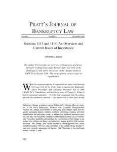 Sections 1113 and 1114: An Overview and Current