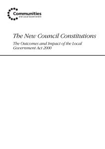 New Council Constitutions - UK Government Web Archive