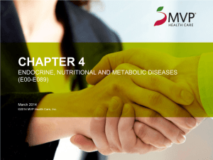 Chapter 4: Endocrine, Nutritional and Metabolic