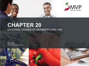 Chapter 20: External Causes of Morbidity (V00-Y99)
