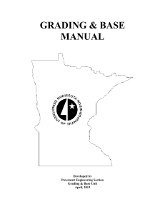 grading & base manual - Minnesota Department of Transportation