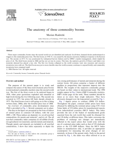 The anatomy of three commodity booms