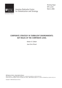 corporate strategy in turbulent environments