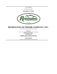 remington outdoor company, inc.
